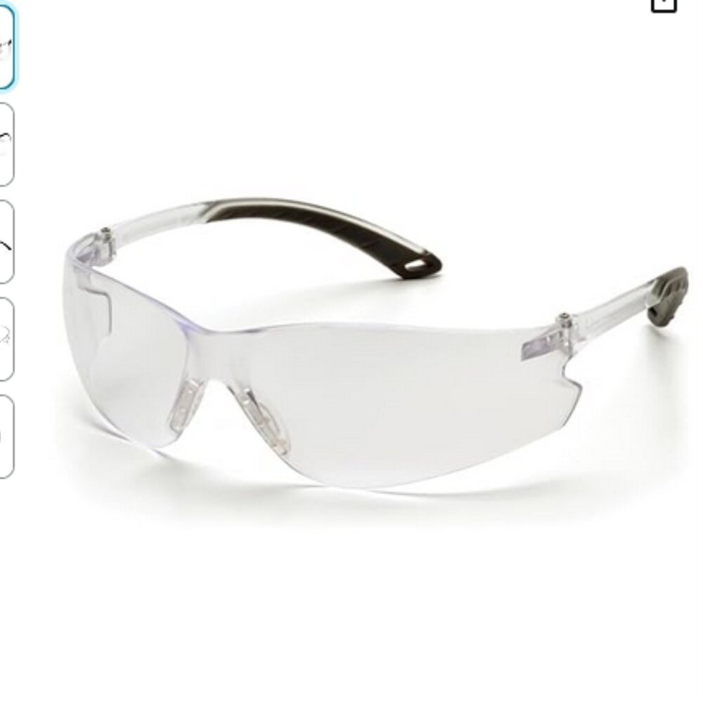 (12Pair) Pyramex S5810ST Itek Safety Glasses Clear Temples w/Clear Anti Fog Lens